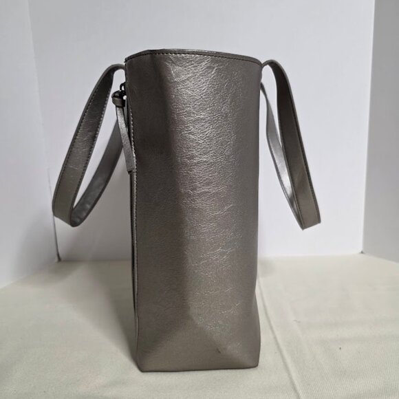 Neiman Marcus Metallic Gray Tote - Picture 4 of 10